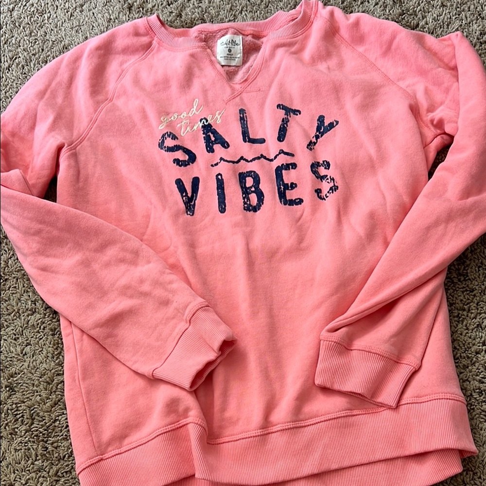 Salty Vibes Pink Sweater